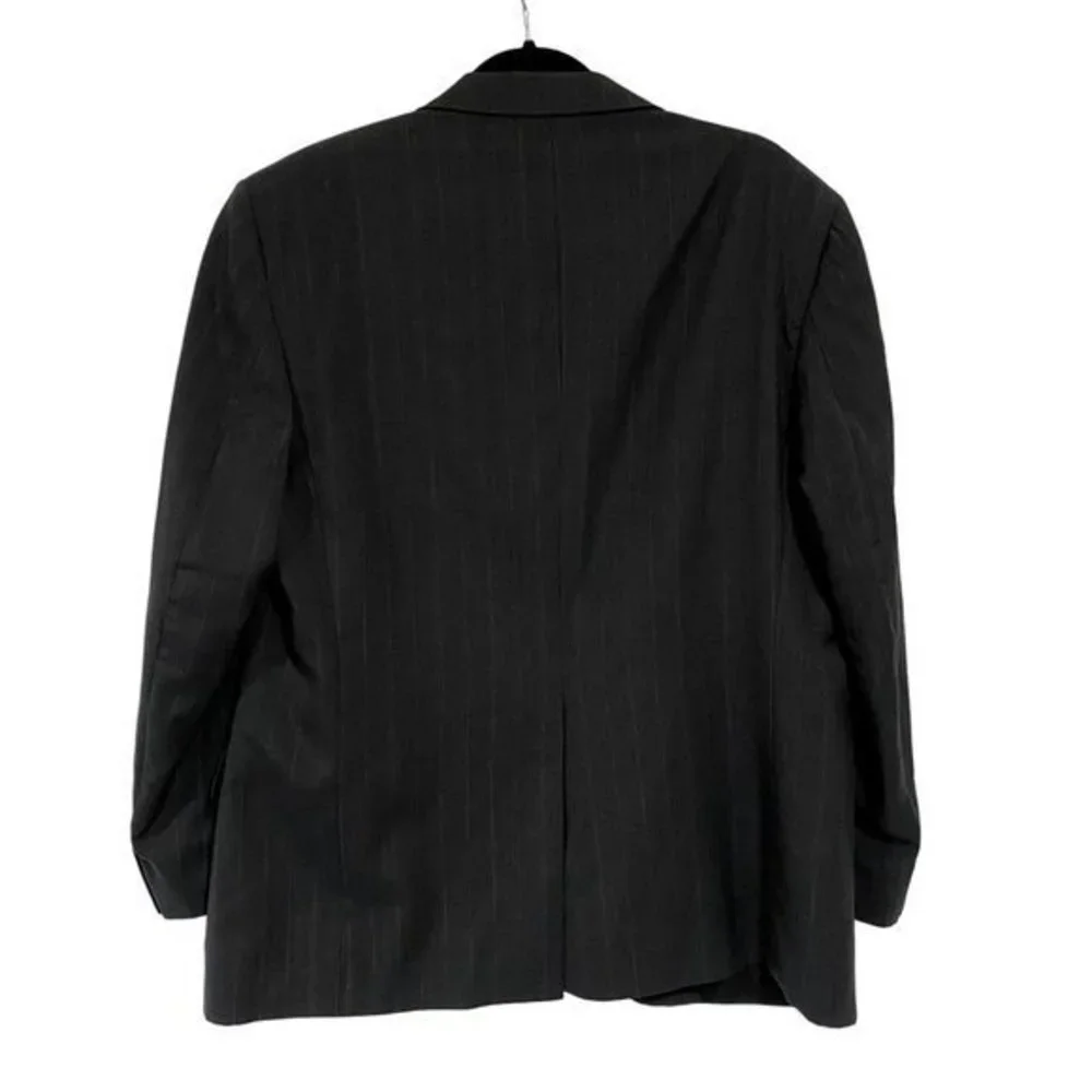 Christian Dior Monsieur‎ Vintage Navy Blue Pinstripe Blazer Size 44L
